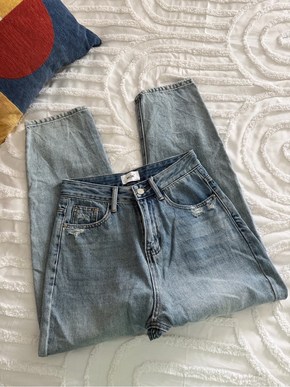 MOK Light Blue Hi Rise Denim Jeans